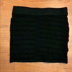 black mini skirt